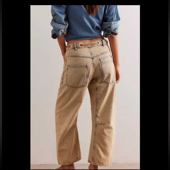 We The Free by Free People Moxie Low Slung Cowboy Barrel Relaxed Jeans 26L 26 L - Picture 4 of 10